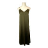 Anine Bing Gemma Olive Silk Slip Dress-Thumbnail