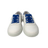 Aprix White Canvas and Royal Blue Accent Kids Sneaker-front