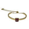 Gemstone Cuff Bracelet-Gold Front