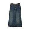 Mango Mid Waist Long Denim Skirt-Thumbnail