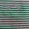 Little Beast Pink and Green Stripe Dog Tee-detail
