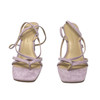 Veronica Beard Lilac Suede Strappy Heels-front