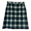 Pocketed Plaid Skirt-Back