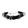 Metal Ring Leather Choker-Front