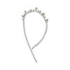 Faux Pearl Charm Chain Necklace-Back