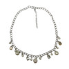 Faux Pearl Charm Chain Necklace-Thumbnail