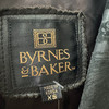 Vintage Byrnes & Baker Genuine Leather Collared Jacket-Logo