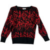 Vintage Distinctive Sportswear Floral Patterned Knit Sweater-Thumbnail