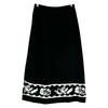 Vintage Knit Patterned Trim Skirt-Back