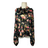 Tanya Taylor Sheer Textured Floral Neck Tie Blouse-Thumbnail