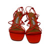 Emme Parsons Festa Knotted Kitten Heels-Red Front