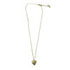 Columbus Gold Dipped Heart Pendant Necklace-Front