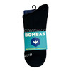 Bombas Black Sure-Fit Cuff Quarter Socks-Thumbnail
