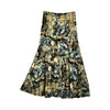 Peruvian Connection Mixed Floral Print Ruffle Trim Maxi Skirt-Back