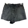 Lace up Leather Shorts-Thumbnail