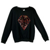 Zibi London Loved Diamond Sequin Sweater-Black Front
