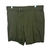 Theory Curtis Eco Crunch Unlined Shorts-Green Front