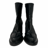 Ann Demeulemeester Black Slit Wedge Boot-Front