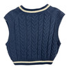 Sunday Best Wool Blend Cable Knit Vest-Back