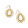 Tear Drop Rhinestone Hoop Earrings-Back