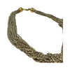 Multi-Strand Metallic Chain Necklace-Detail1