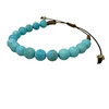 Blue Clay Bead Adjustable Bracelet-Side