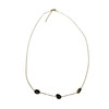 Delicate Gold Plated Iridescent Bead Chain Necklace-Thumbnail