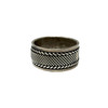 Textured Pattern 925 Sterling Silver Ring-Back