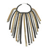 Multicolor Metal Chain Fringe Necklace-Thumbnail