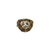 18K Gold Plated Floral Band Ring-Thumbnail