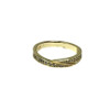 Rhinestone Detail Gold Tone 925 Sterling Silver Ring-Thumbnail