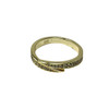 Rhinestone Detail Gold Tone 925 Sterling Silver Ring-Front
