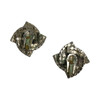 Floral Crystal Clip On Earrings-Back