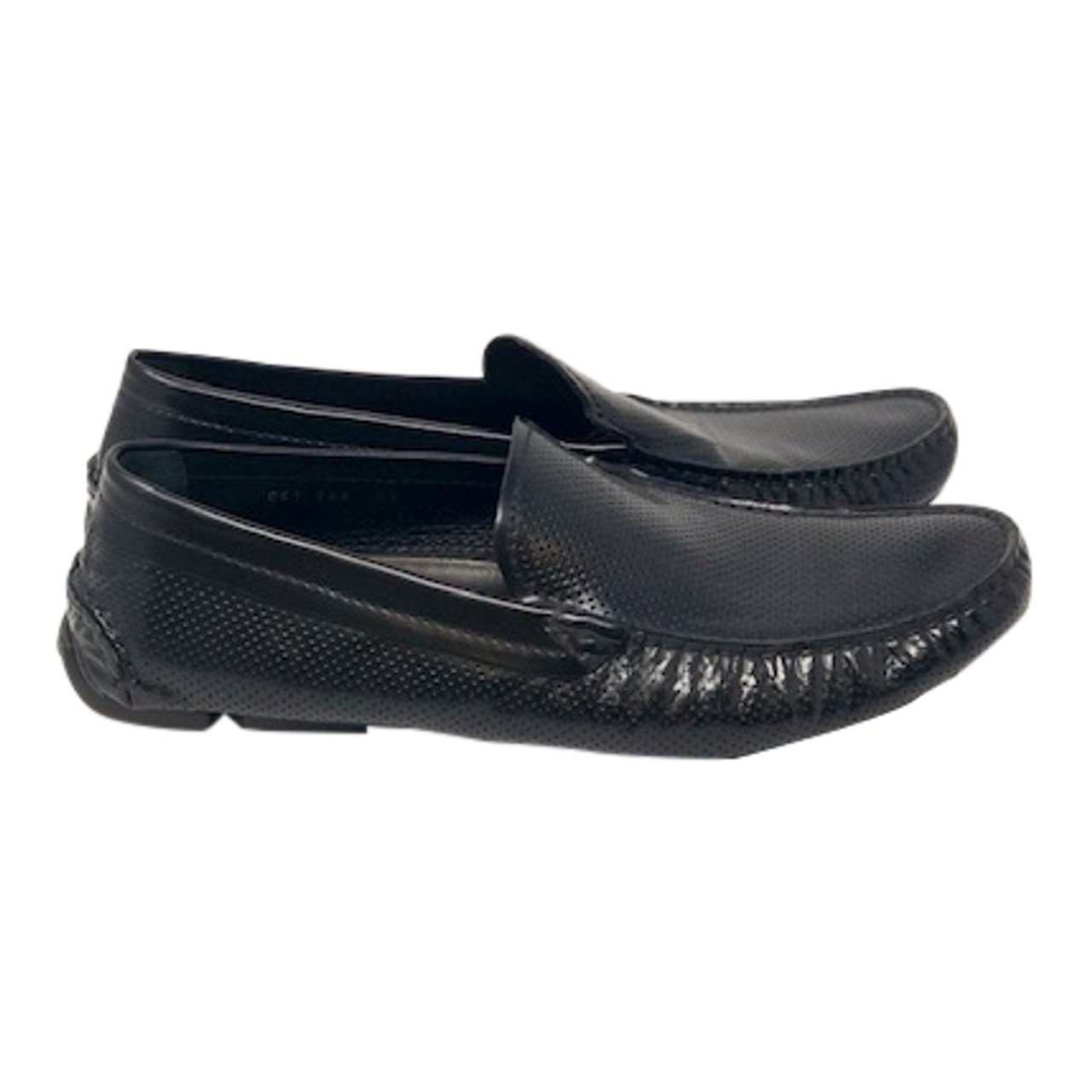 black armani loafers