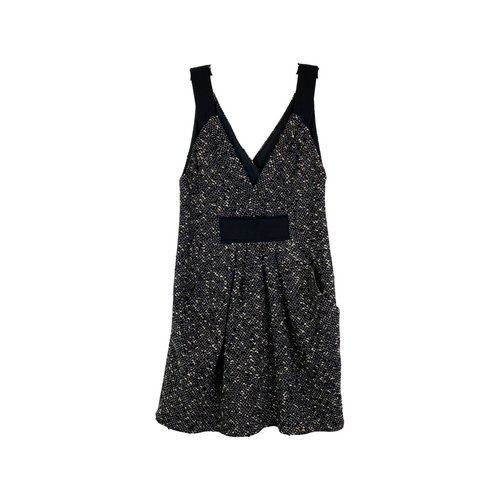 Nanette Lepore Black and White Wool Blend Dress-Thumbnail