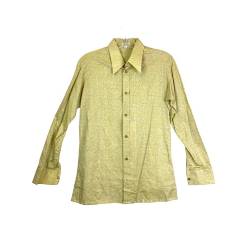 Vintage AR Club Light Yellow Embroidered Button Up-Thumbnail