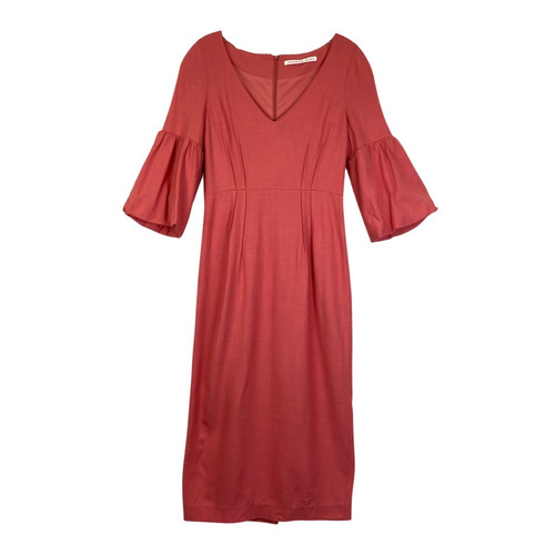 Veronica Beard V-Neck Midi Length Dress-Thumbnail