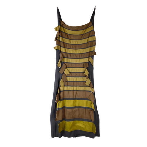 Zac Posen Appliqued Grosgrain Ribbon Stripe Dress-Thumbnail