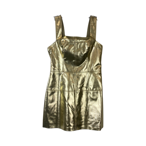 LBV Metallic Vegan Leather Dress-Thumbnail