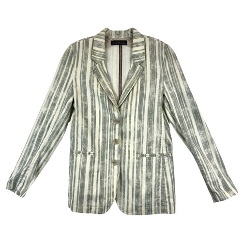 Peruvian Connection Striped Linen Blend Blazer-Thumbnail