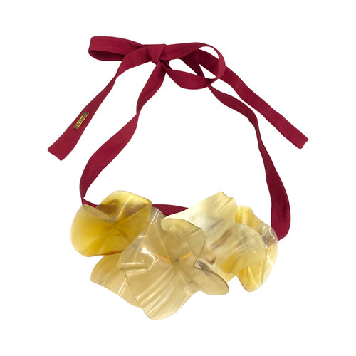 Marni Floral Resin Self Tie Necklace-Thumbnail