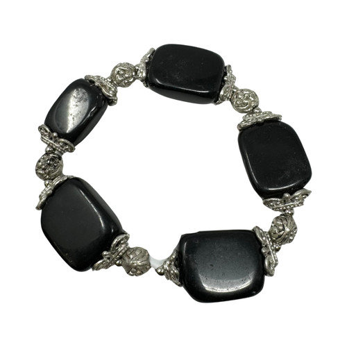 Flat Onyx Stone Bracelet-Thumbnail