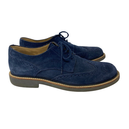 Tod's Suede Wingtip Brogue Lace Up Shoes-thumbnail