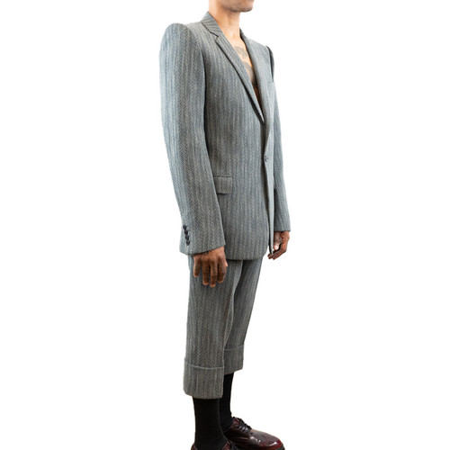 Duckie Brown Knit Herringbone Cropped Suit-side