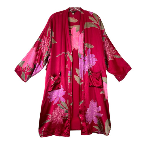 Vintage Lancelor Floral Blossom Silk Robe-Thumbnail