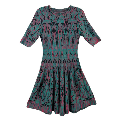 M Missoni Patterned Knit Fit And Flare Dress-Thumbnail