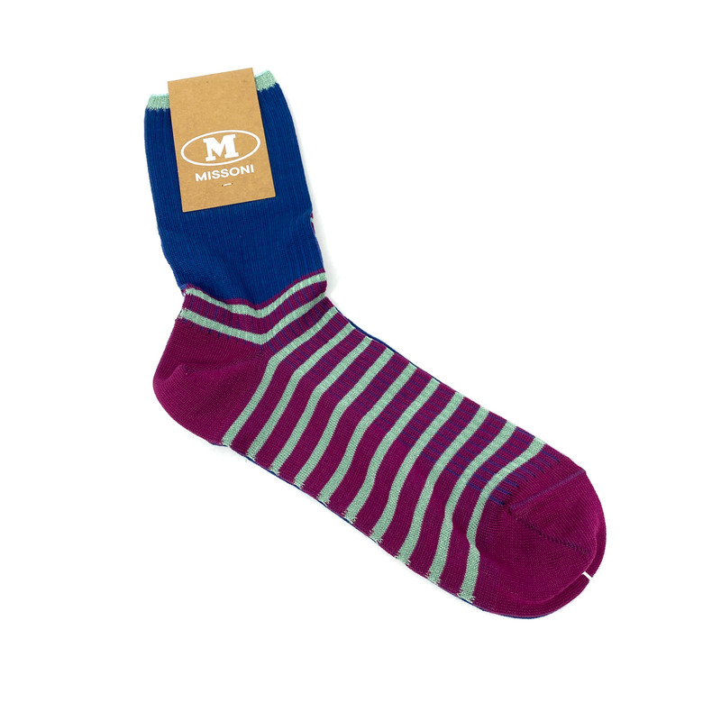Missoni Aqua Lurex Stripe Socks