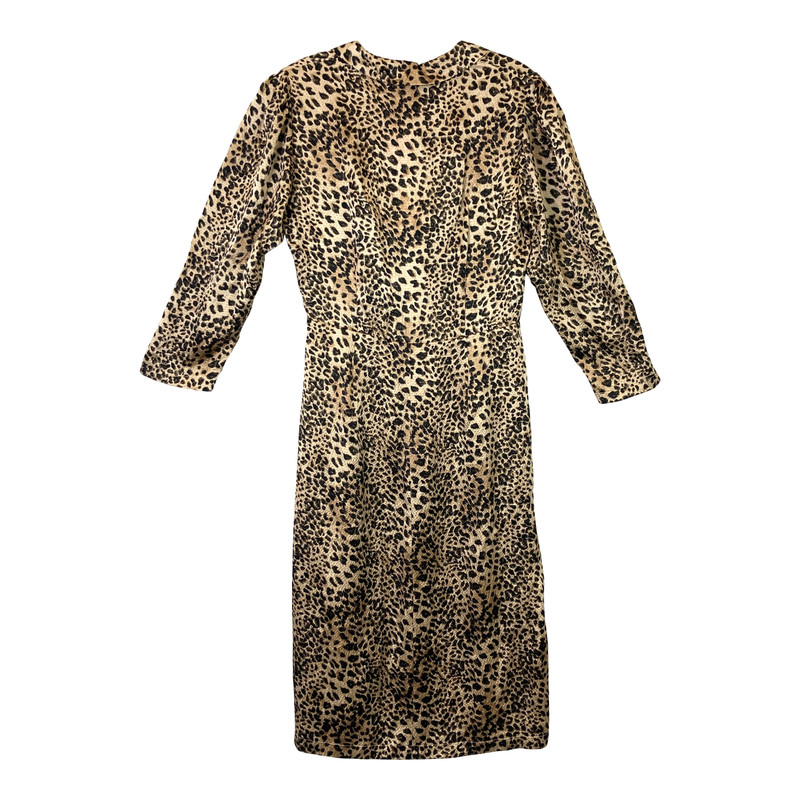 Rebecca Taylor Leopard Print Silk Shirt Dress