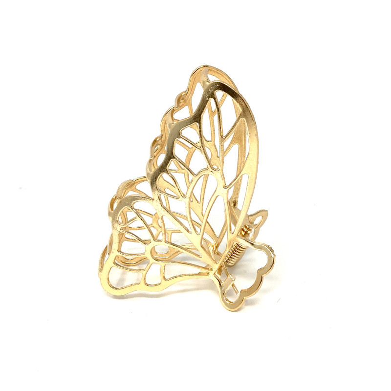 Shashi Gold Butterfly Hair Clip-Thumbnail