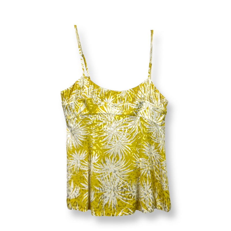 Rebecca Taylor Yellow Floral Silk Bustier Top-Front